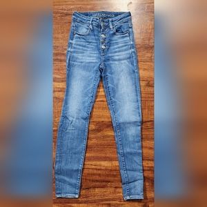 American Eagle, Women's Jeggings, Jeans, Size 0, Short, Button Fly